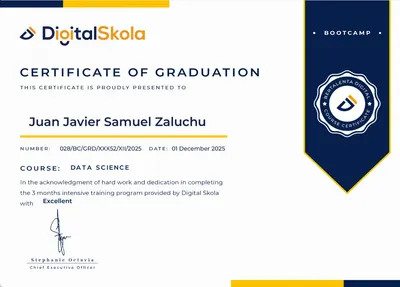Bootcamp Data Science Certificate